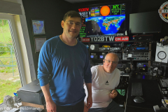Adrian - KO8SCA and Gabi - YO8WW in the radio studio