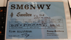 First QSO in SSB via satellite in 1984