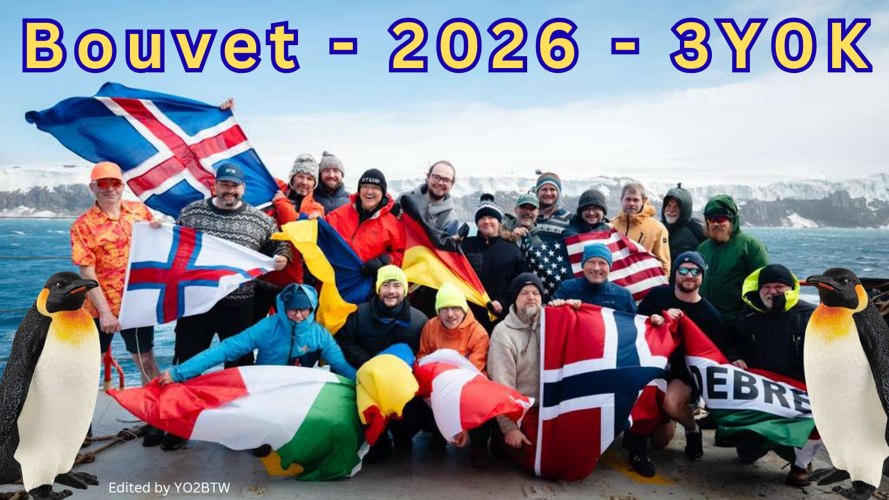 Bouvet Island DXpedition 3Y0K by YO2BTW, antennas and team